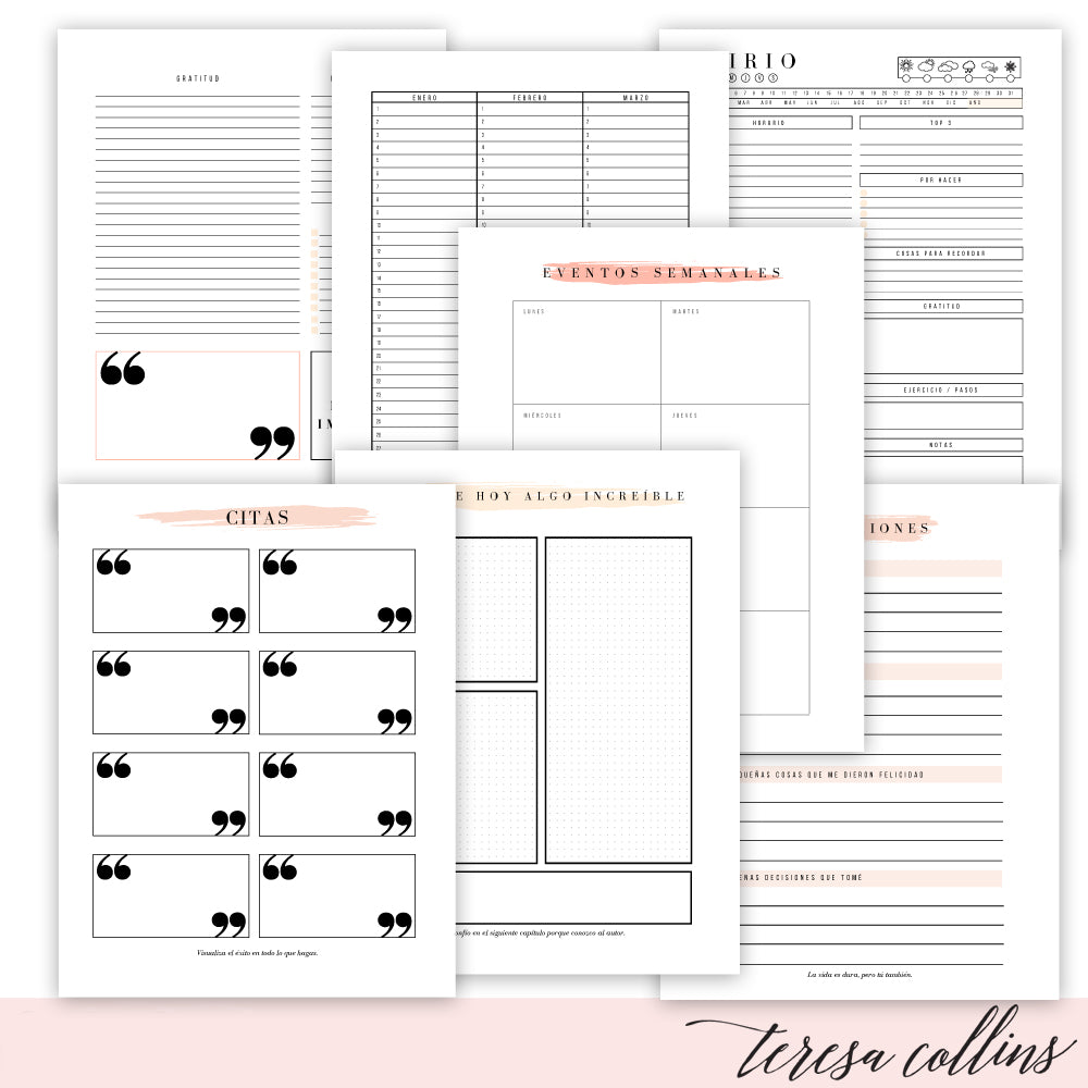 Printable Spanish Productive Planner
