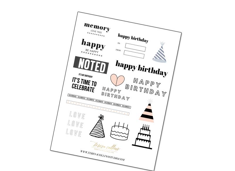 Happy Birthday Cutouts - Teresa Collins Studio