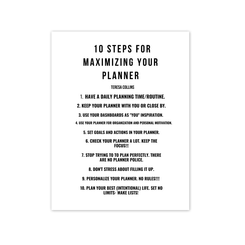 Maximize Your Planner