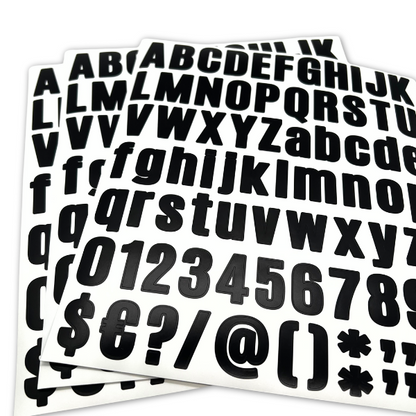 1 Inch Alphabet Stickers - Black