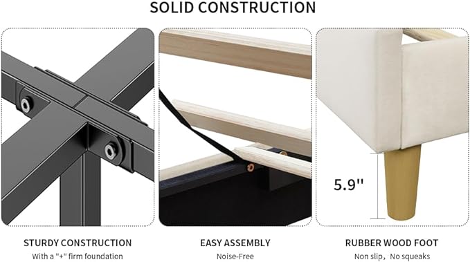 Upholstered Platform with Headboard