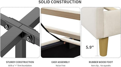 Upholstered Platform with Headboard