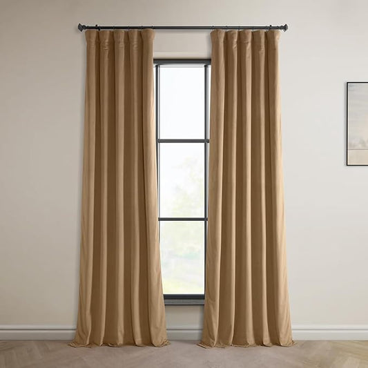 HPD Half Price Drapes Heritage Plush Velvet Curtains 96 Inches Long Room Darkening