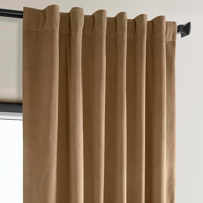 HPD Half Price Drapes Heritage Plush Velvet Curtains 96 Inches Long Room Darkening