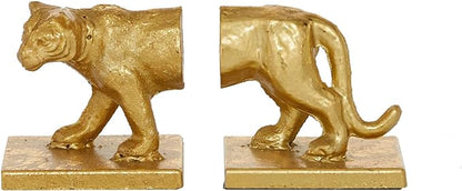 Metal Leopard Bookends