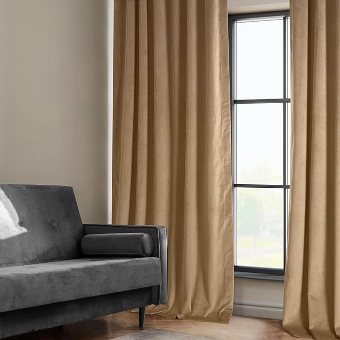 HPD Half Price Drapes Heritage Plush Velvet Curtains 96 Inches Long Room Darkening