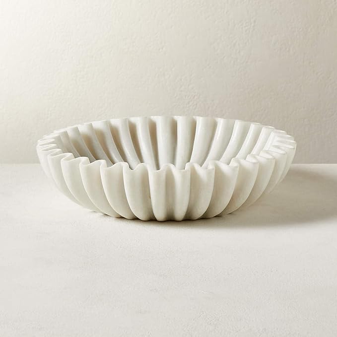 Ruffle Marble Scalloped Bowl 6 inches