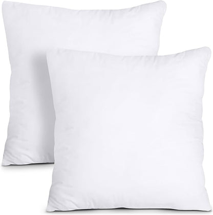 Throw Pillows Insert (Pack of 2, White) - 20 x 20 Inches