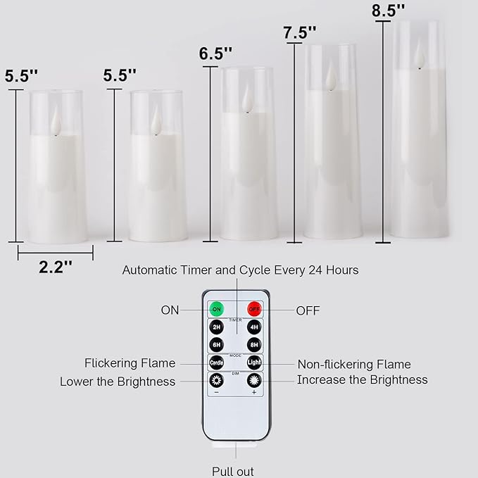 Pure White Flameless Candles