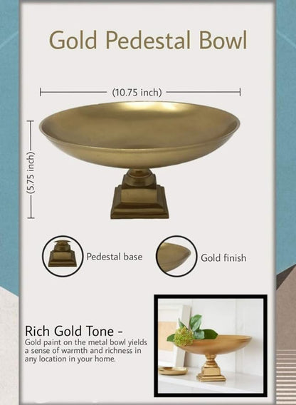 Gold Pedestal Bowl