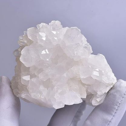 Natural White Quartz Crystal Cluster Geode