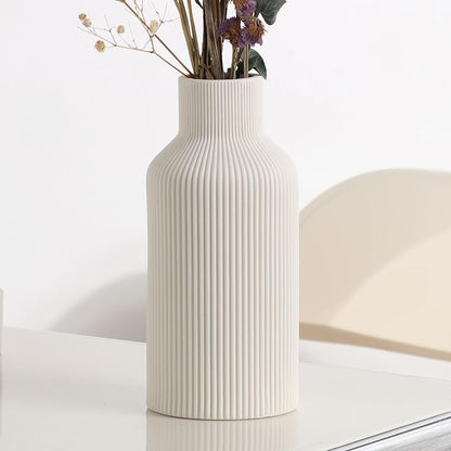 White Ceramic Flower Vase