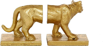 Metal Leopard Bookends