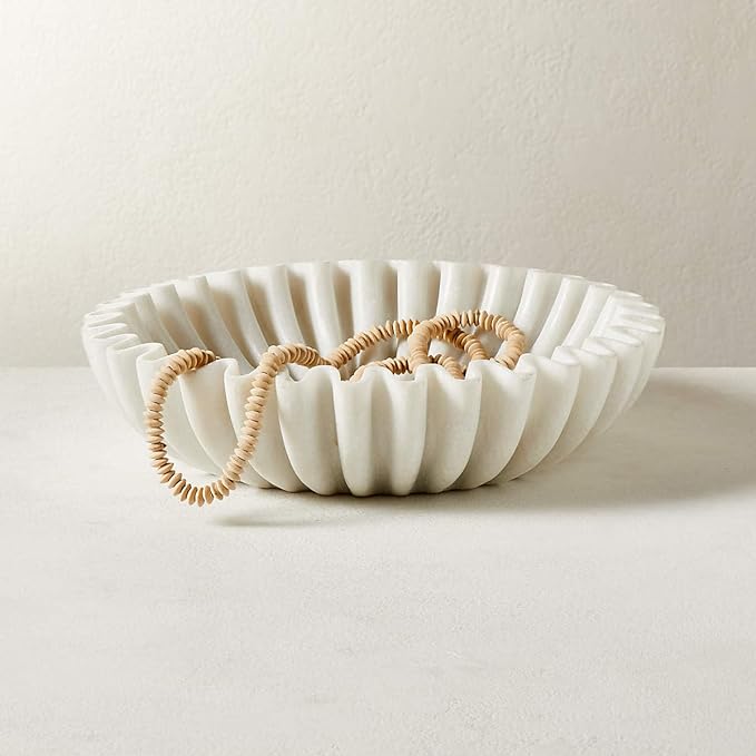 Ruffle Marble Scalloped Bowl 6 inches