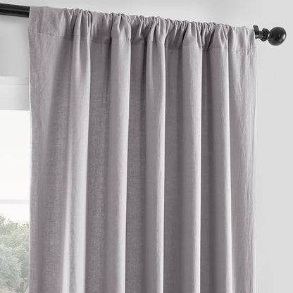 HPD Half Price Drapes French Linen Curtains 96 Inches Long Room Darkening