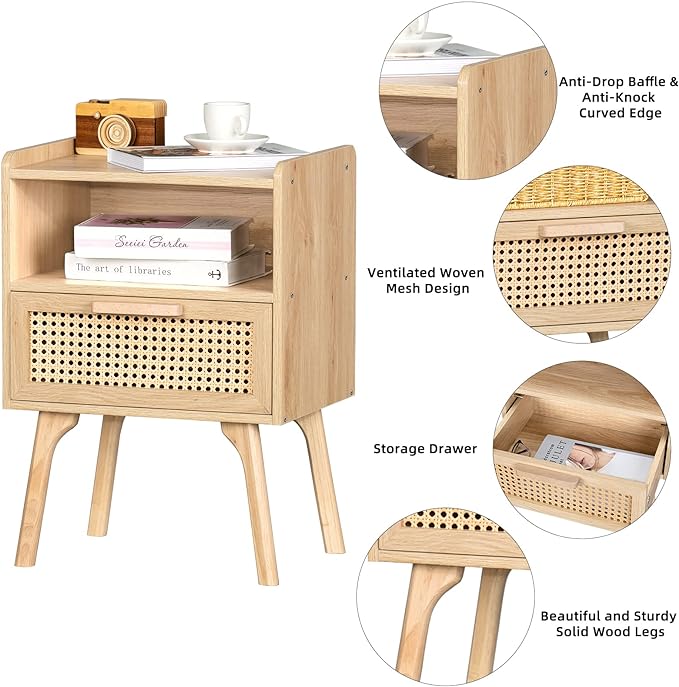 Rattan Nightstand