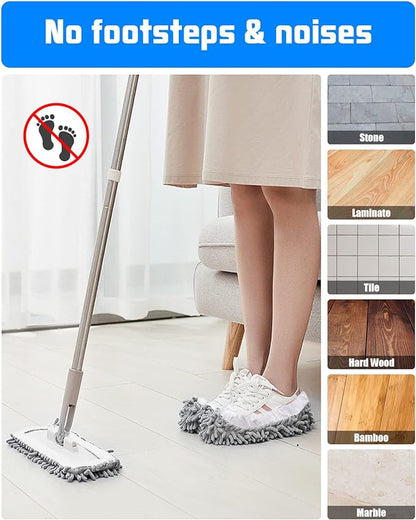 8 Pcs Mop Slippers Socks Floor Cleaning