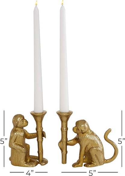 Aluminum Solid Monkey Candle Holders