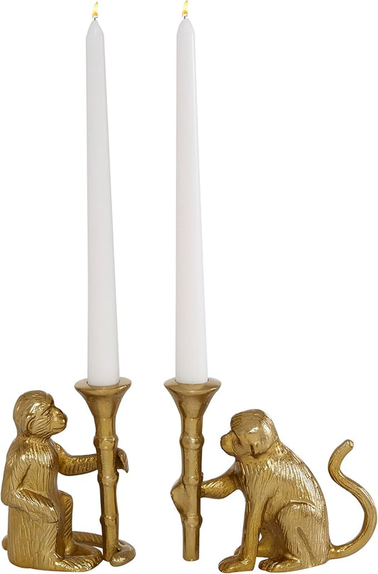 Aluminum Solid Monkey Candle Holders