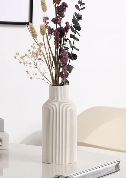 White Ceramic Flower Vase