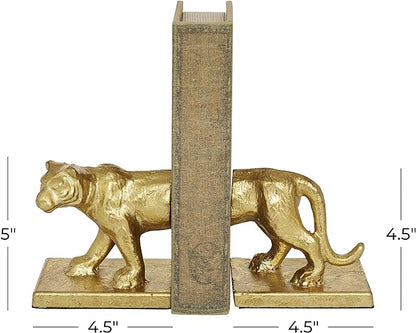 Metal Leopard Bookends