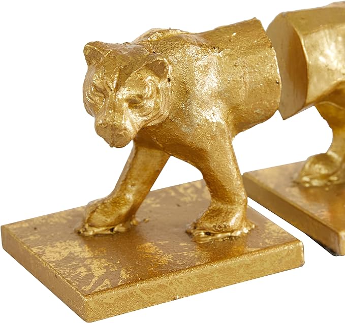 Metal Leopard Bookends