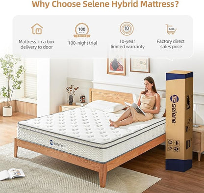 10 Inch Mattress Queen Size with Pocket Spring and Memory Foam