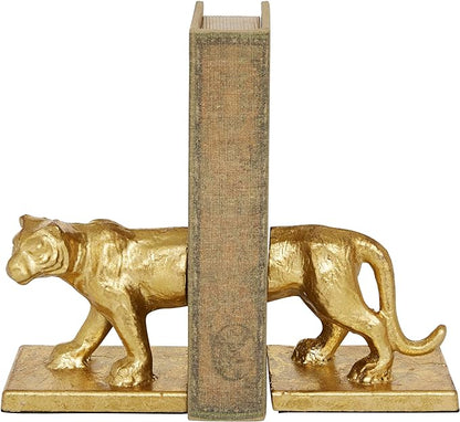 Metal Leopard Bookends