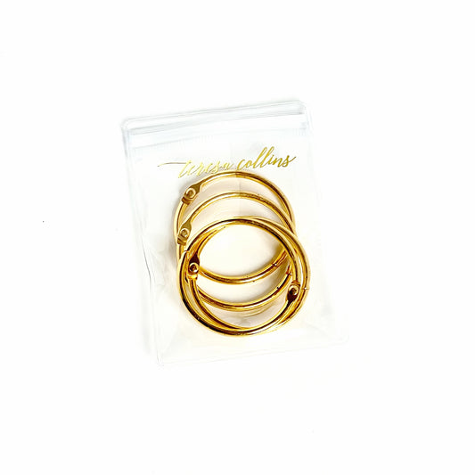 1.5 Inch Gold Rings