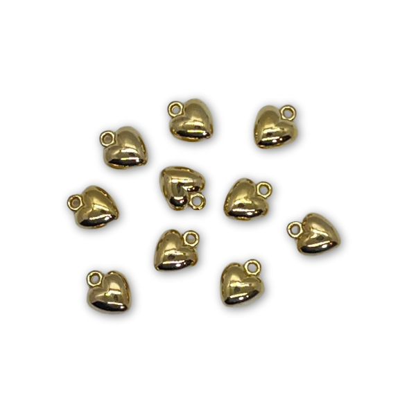 Small Gold Heart Charms