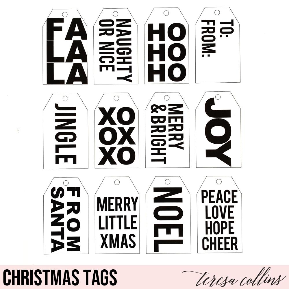 Printable Christmas Tags - Teresa Collins Studio