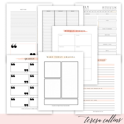 Printable Productive and Vertical Planner
