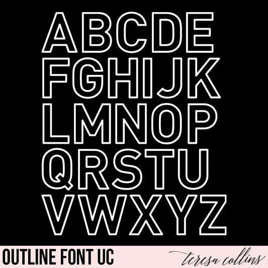 Outline Uppercase Alphabet - Teresa Collins Studio