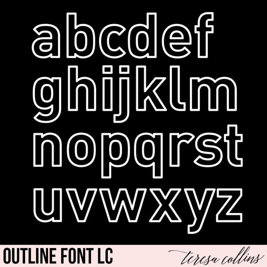 Outline Lowercase Alphabet - Teresa Collins Studio
