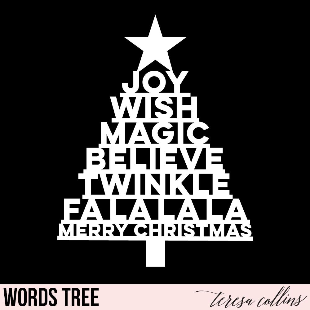 Christmas Word Tree - Teresa Collins Studio